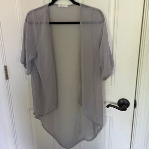 light gray beach coverup